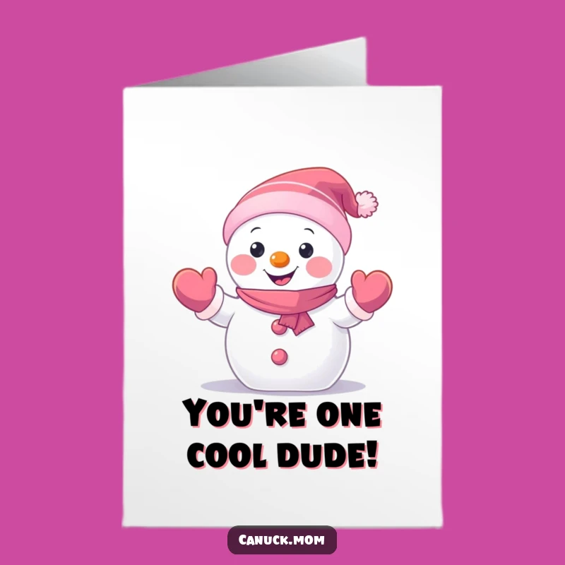 Free Printable Congrats Card: Snowman Hello, Downloadable Cheer