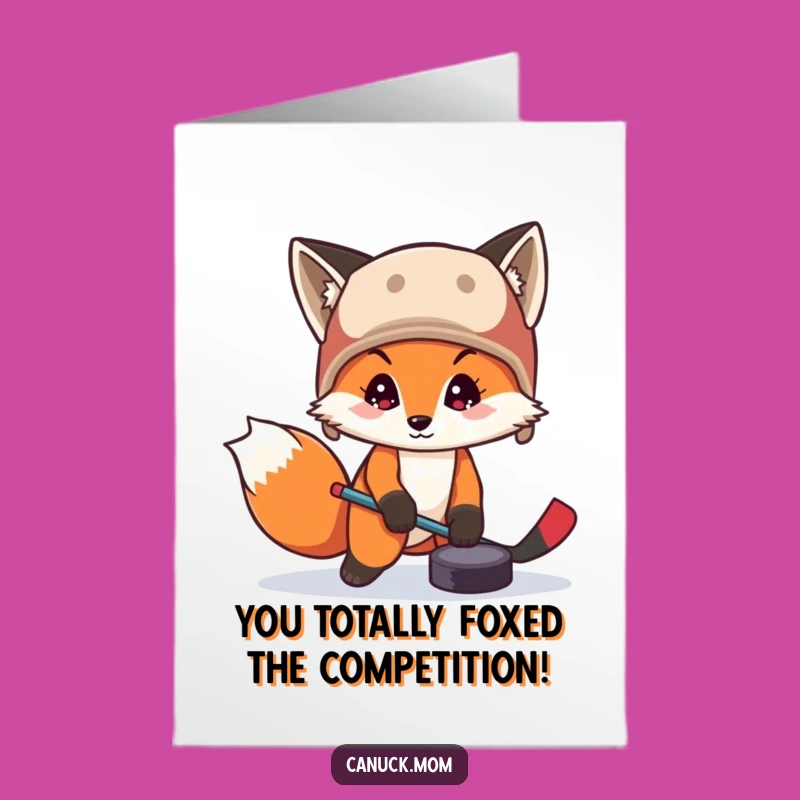 Fox Congrats Card Free Printable: Puck & Victory Downloadable Gift
