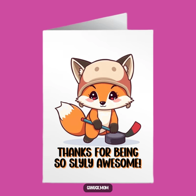 Fox Thank You Card Free Printable: Puck & Gratitude Downloadable Gift
