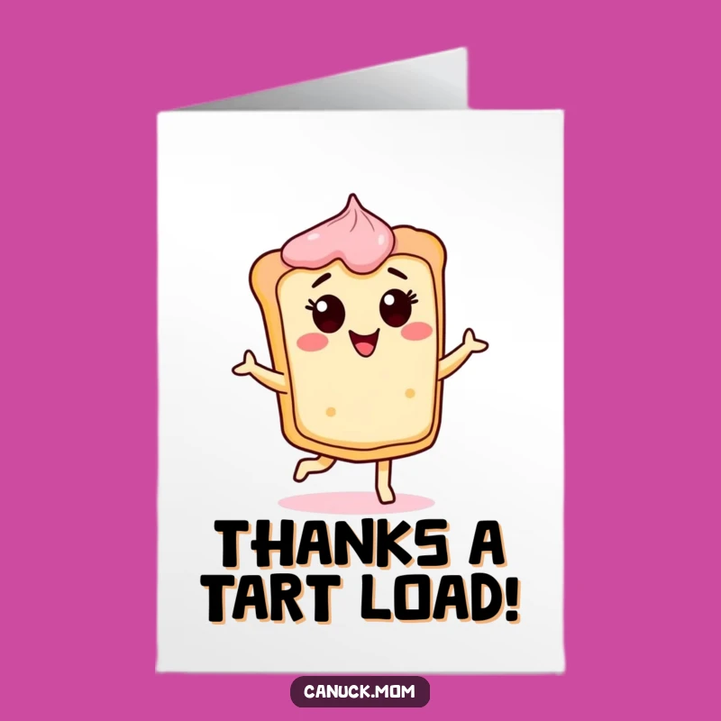Free Printable Thank You Card: Dancing Tart, Sweet Gratitude