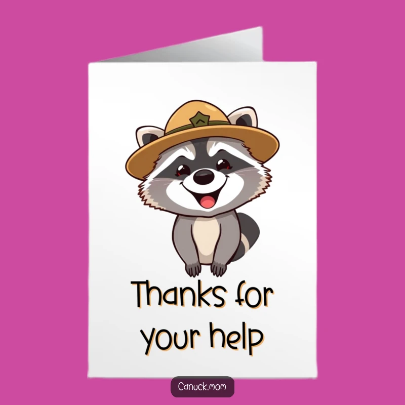 Free Printable Thank You Card: Raccoon Ranger's Inquiry - Funny Downloadable