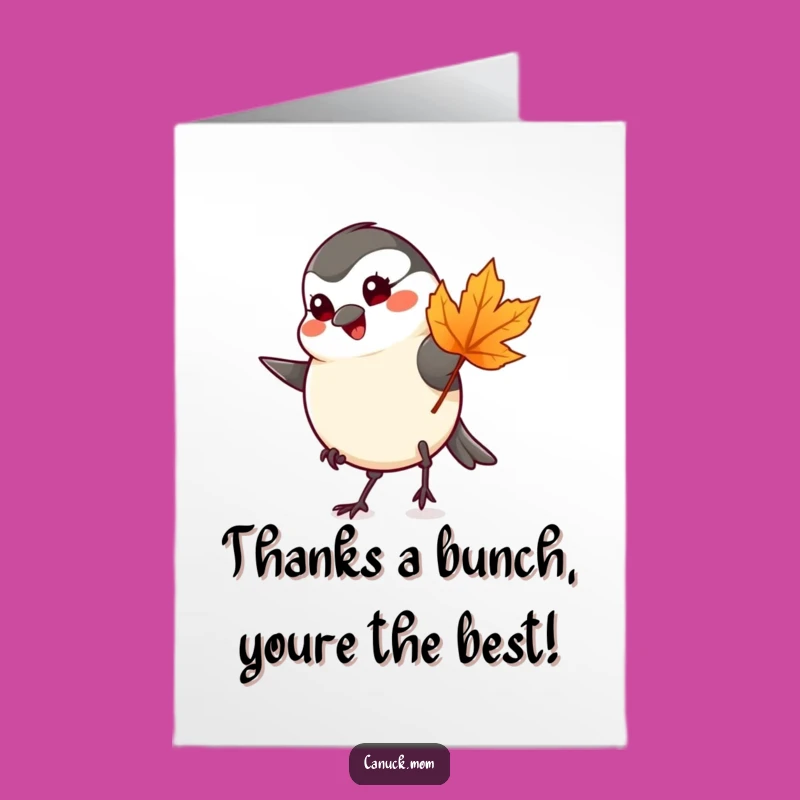 Free Printable Chickadee Thank You Card: Funny Downloadable for Expressing Gratitude
