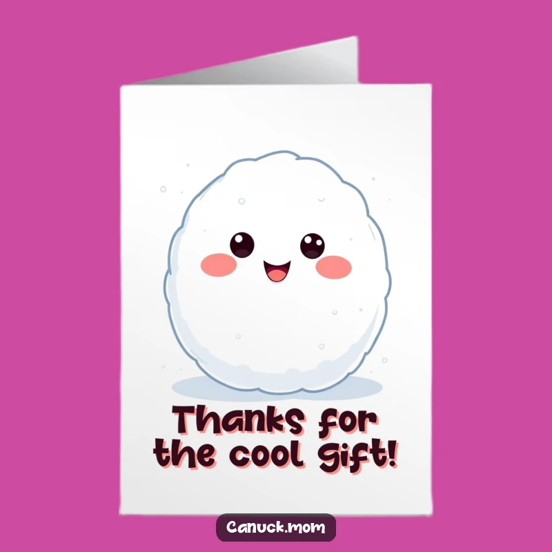 Free Printable Thank You Card: Snowball Toss of Thanks, Printable