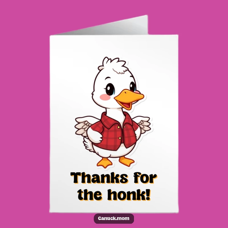 Free Printable Thank You Card: Grateful Goose, Downloadable Gratitude