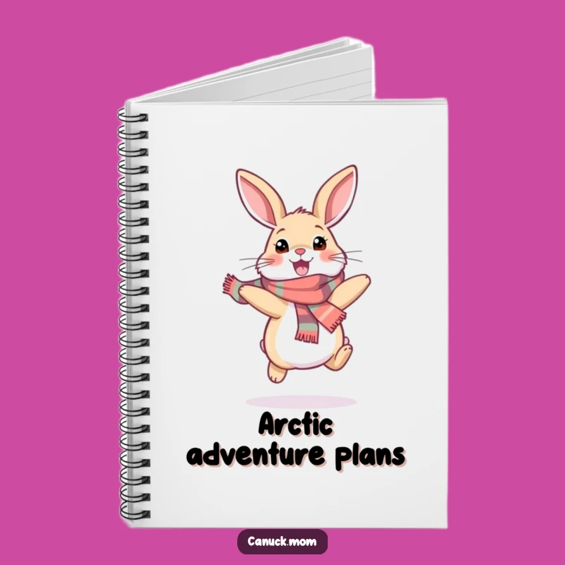 Funny Snowshoe Hare Notebook: Hopping into Ideas with a Scarf