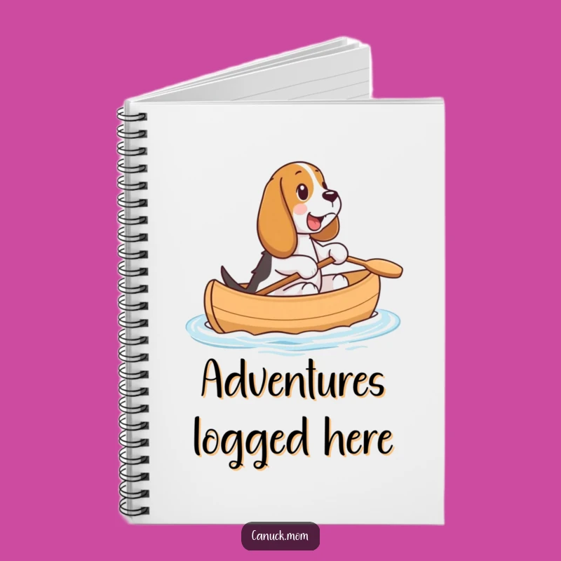 Funny Basset Hound Canoe Notebook - Adventure Journal, Perfect Funny Gift for Dog Lovers