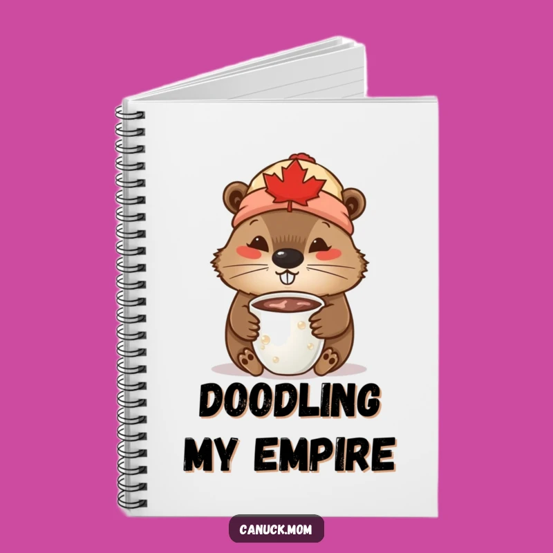 Funny Beaver Notebook: Maple Leaf Toque Journal, Cozy Canadian Funny Gift