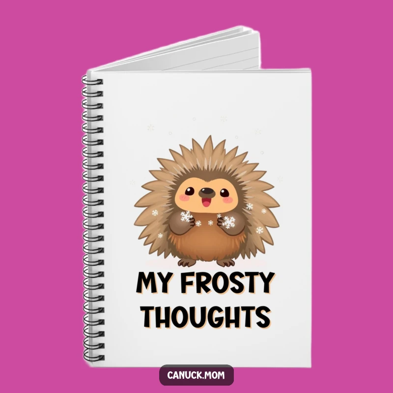 Funny Porcupine Snowflake Notebook - Proud Winter Journal Gift