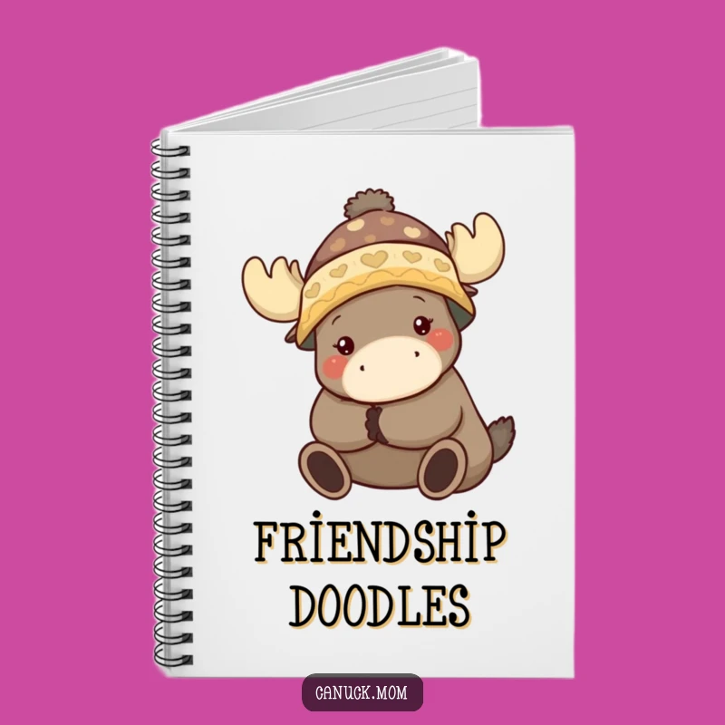Funny Toque Character Moose Hug Notebook: Journal Your Cozy Thoughts