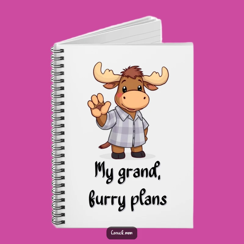 Funny Moose Checkered Shirt Notebook: Journal Your Laughs