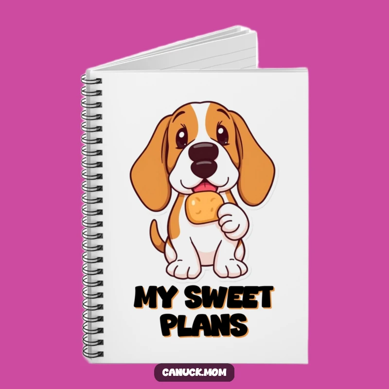 Capture Sweet Moments: Funny Basset Hound Timbit Notebook for Happy Thoughts