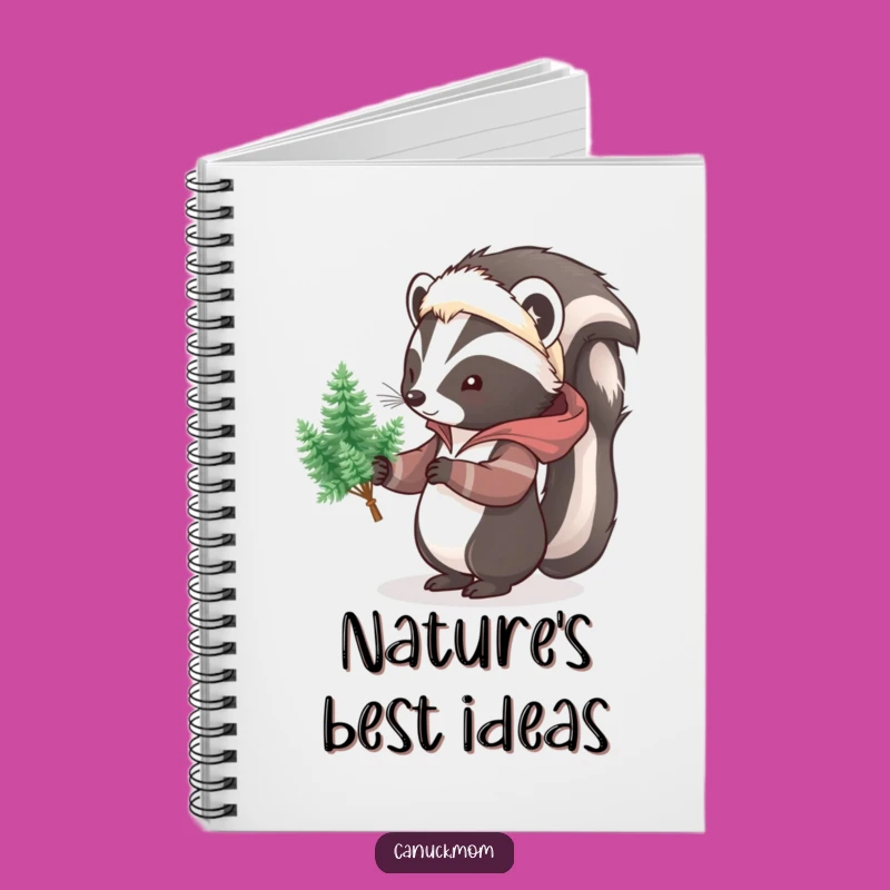 Funny Skunk Pine Tree Notebook: Nature Journal, Adorable Stationery Gift