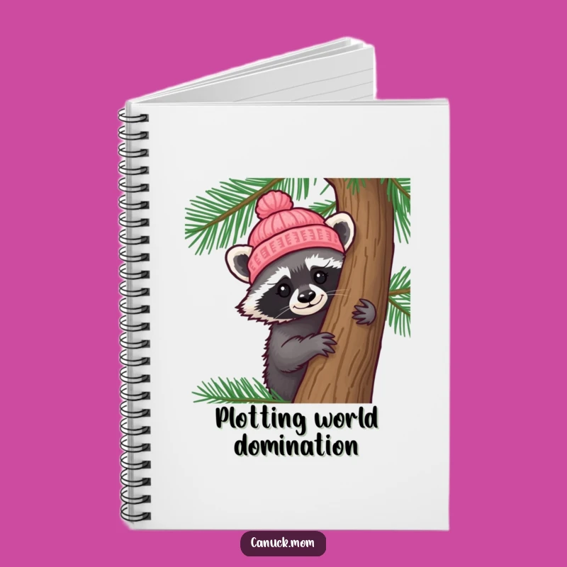 Funny Raccoon Hat Notebook: Raccoon Journal for Forest Ideas, Cute Gift!