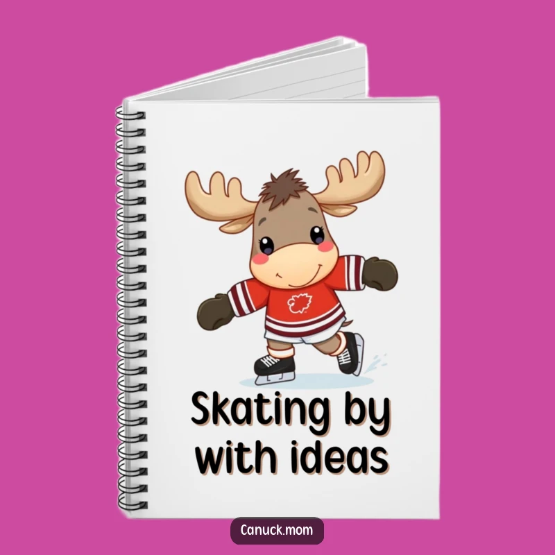 Funny Moose Hockey Notebook: Game Plan Journal, Hilarious Sports Companion