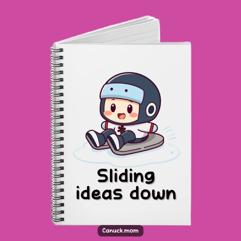 Funny Puck Slide Notebook: Jot Down Ideas with Hockey Humor