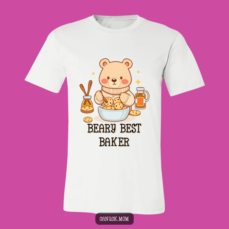 Funny Bear Baking Sweater T-Shirt: Cozy Maple Cookie Apparel Gift