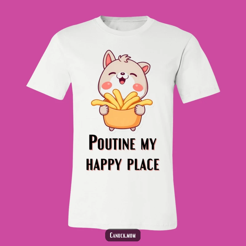Funny Poutine Character T-Shirt: Wear Your Love for Canadian Fries