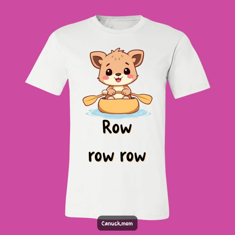 Funny Canoe T-Shirt: Cheerful Paddling Animal, Great Outdoorsy Apparel
