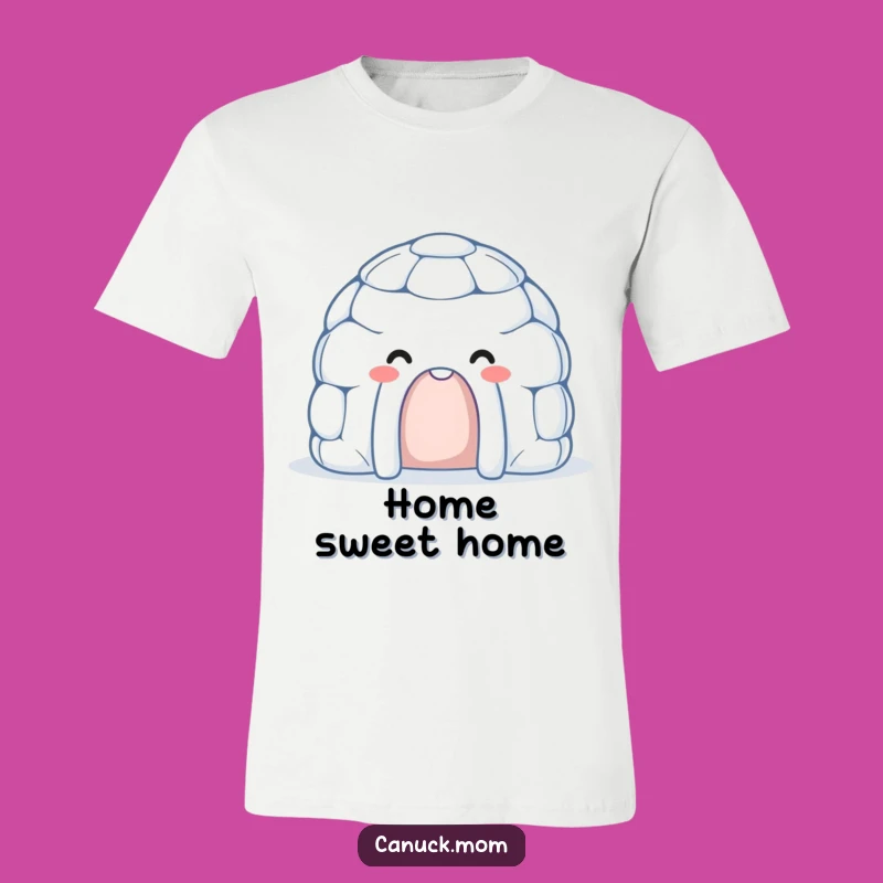 Smiling Igloo T-Shirt - Wearable Winter Friend Humor
