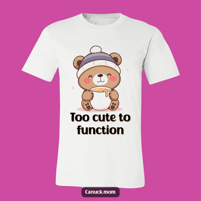 Funny Bear Toque T-Shirt: Adorable Winter Delight, Perfect Funny Gift Tee
