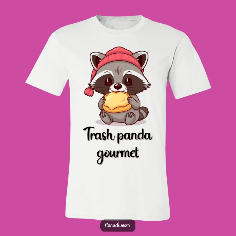 Funny Raccoon Butter Tart T-Shirt: Cozy Beanie Bandit Tee