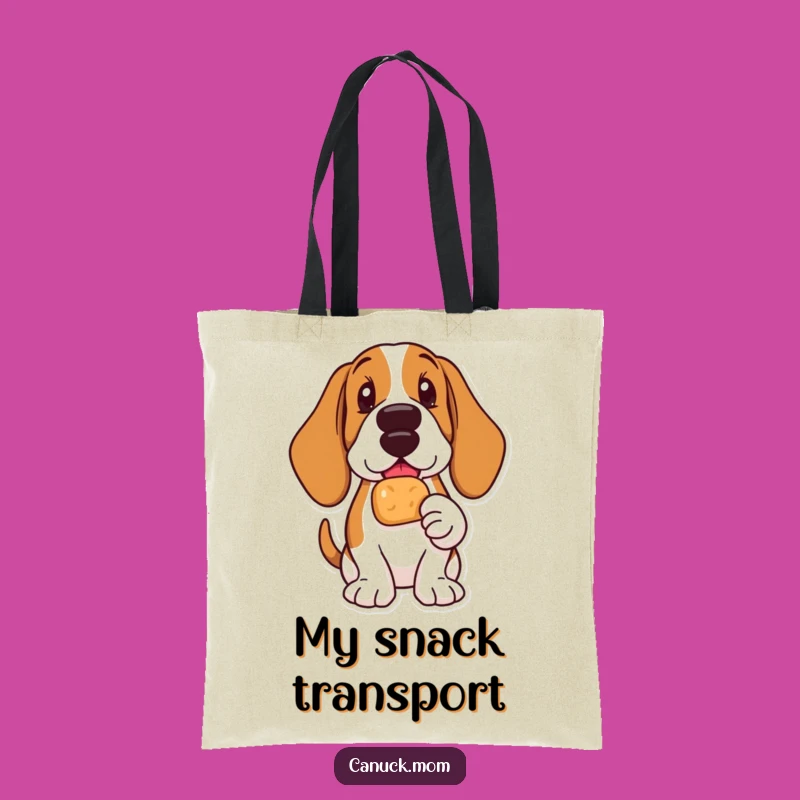Carry Your Happiness: Funny Basset Hound Timbit Tote Bag for Sweet Errands