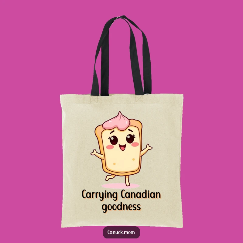 Funny Butter Tart Tote Bag: Carry Your Treats with This Jigging Character, a Sweet Funny Gift!