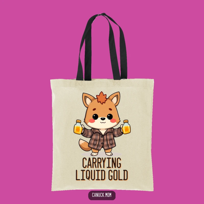 Funny Canadian Juggler Maple Syrup Tote Bag - Carry Your Laughs!