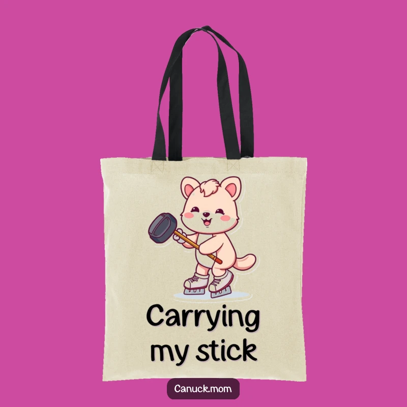 Funny Hockey Skating Tote Bag - Carry Your Game Day Spirit!