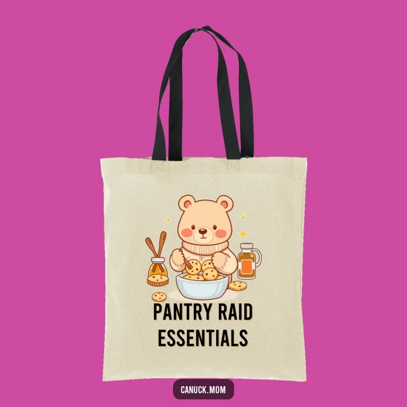 Funny Bear Baking Sweater Tote Bag: Carry Maple Sweetness