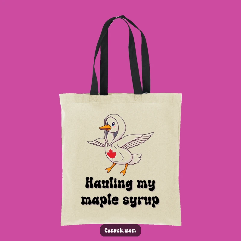 Funny Goose Hoodie Tote Bag: Carry Your Canadian Gear