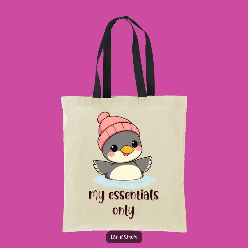 Funny Loon Beanie Tote Bag: Stylish Floater, Eco-Friendly & Hilarious Bird Carryall