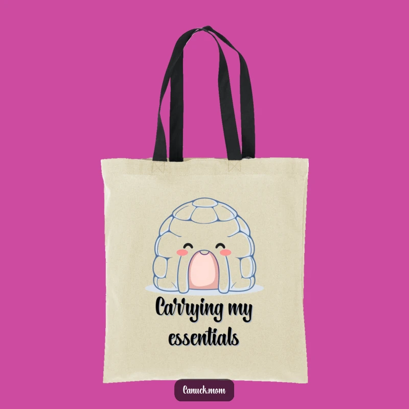 Smiling Igloo Tote Bag - Carry Your Essentials with Winter Charm